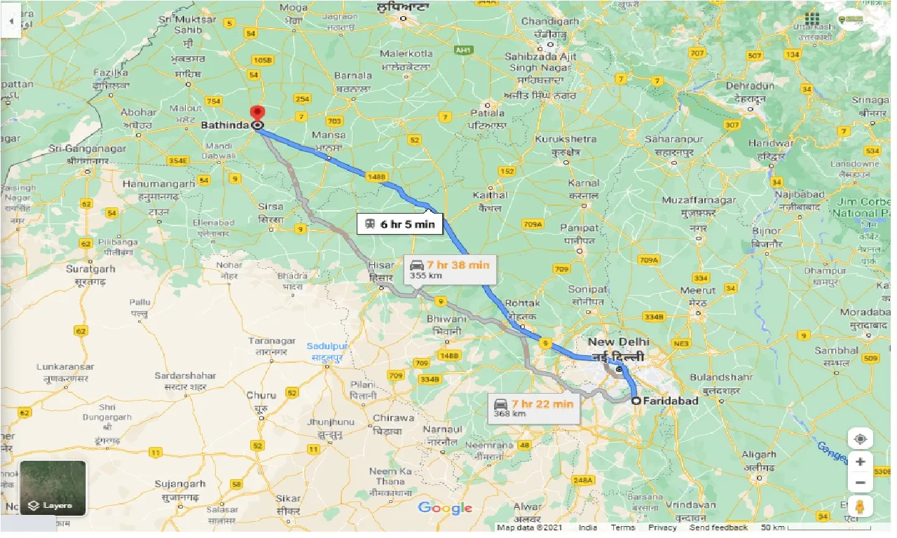 faridabad-to-bathinda-round-trip