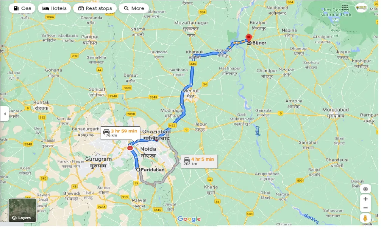 faridabad-to-bijnor-one-way