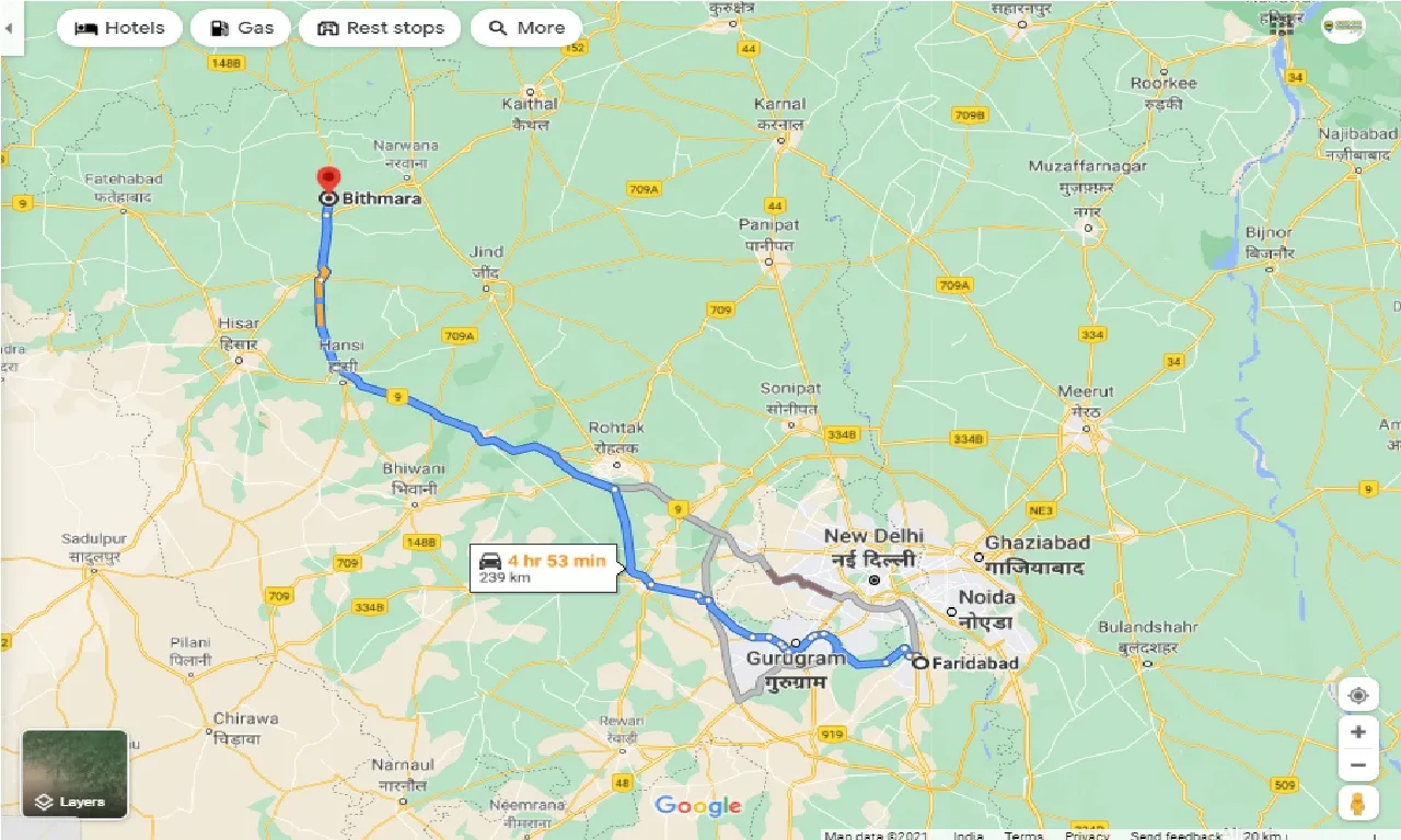 faridabad-to-bithmara-round-trip