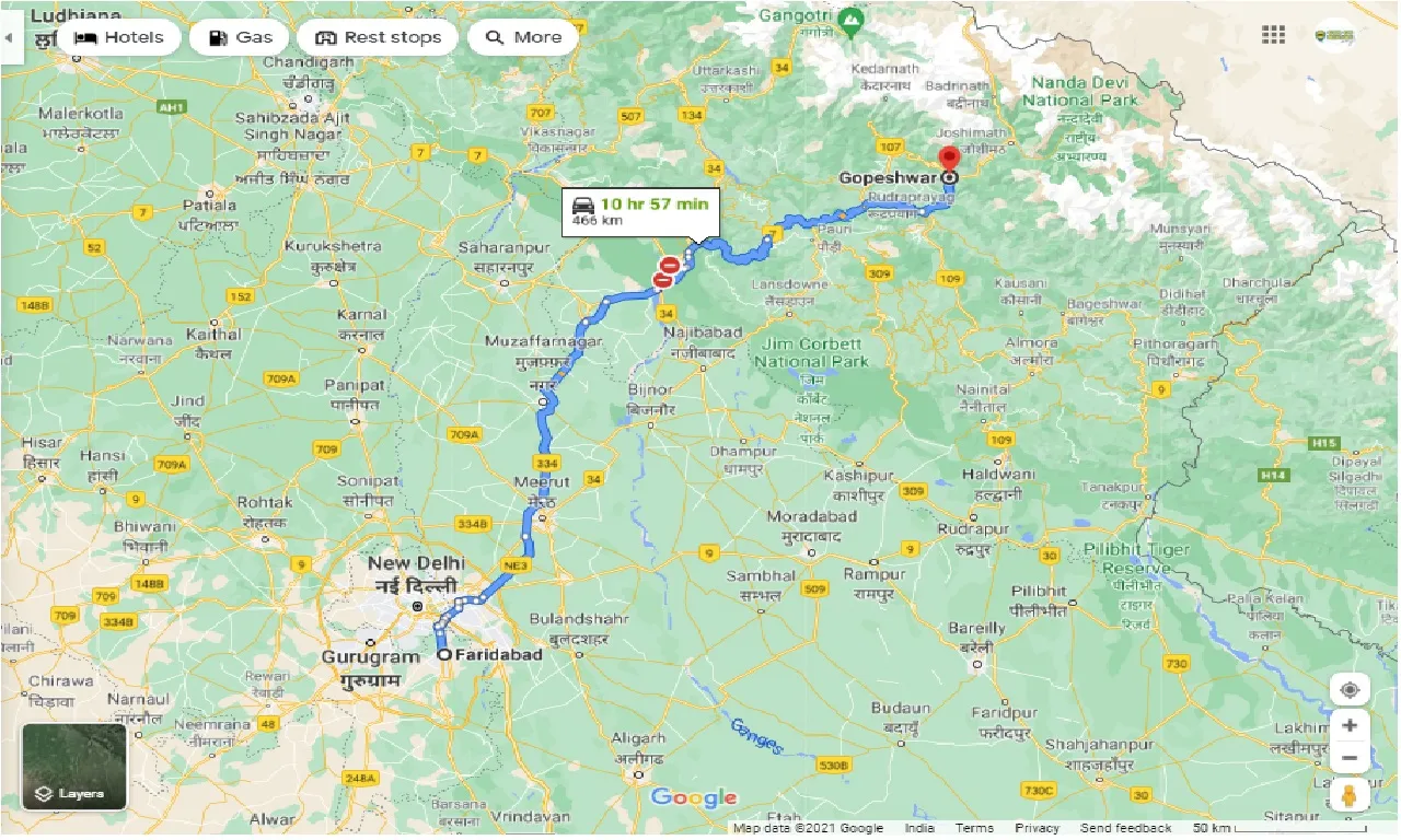 faridabad-to-chamoli-gopeshwar-round-trip