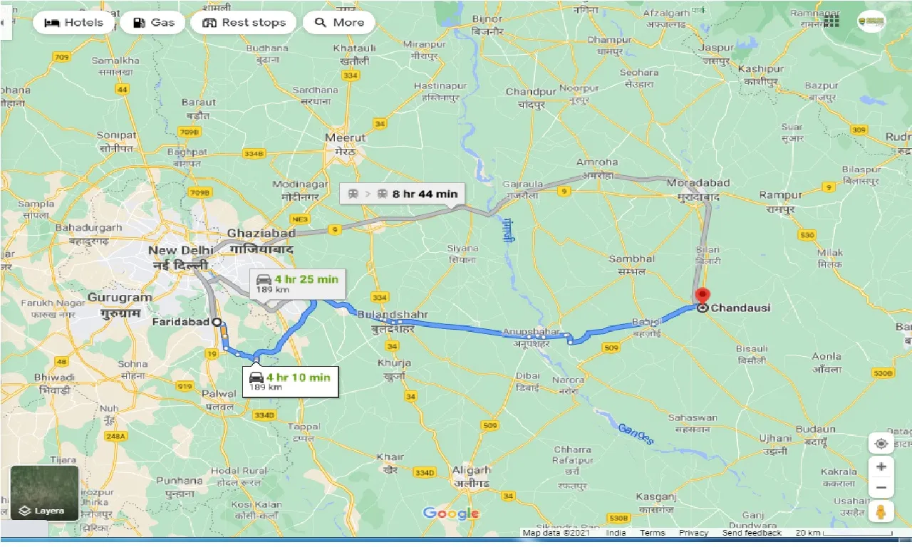 faridabad-to-chandausi-one-way