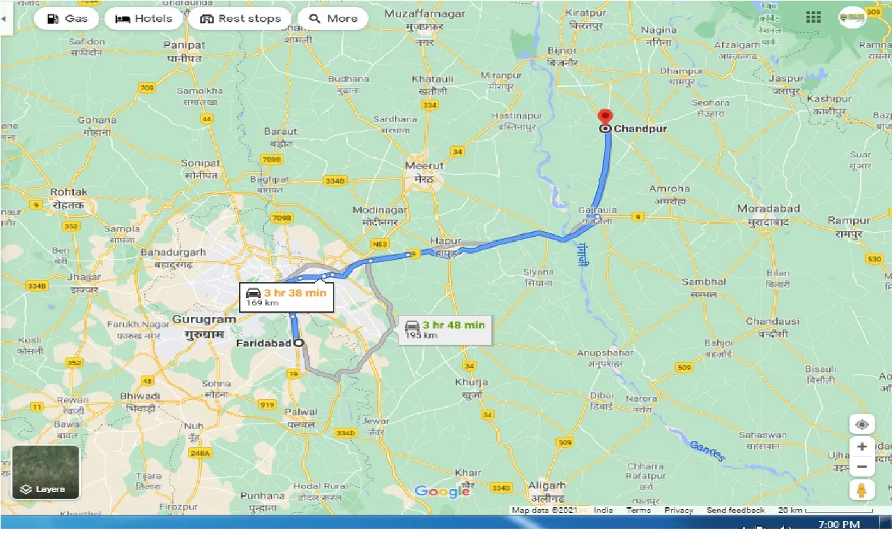 faridabad-to-chandpur-round-trip