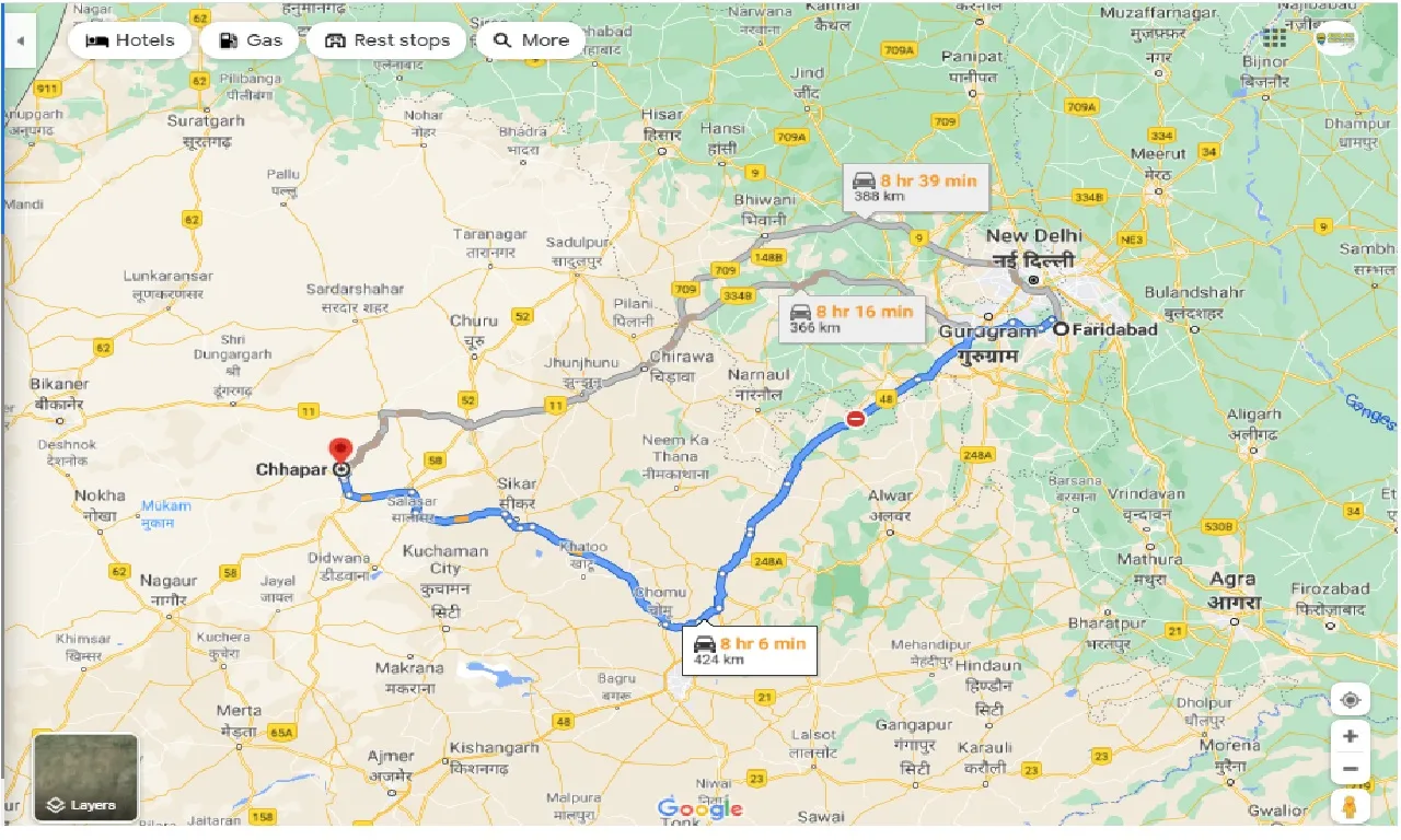 faridabad-to-chhapar-round-trip