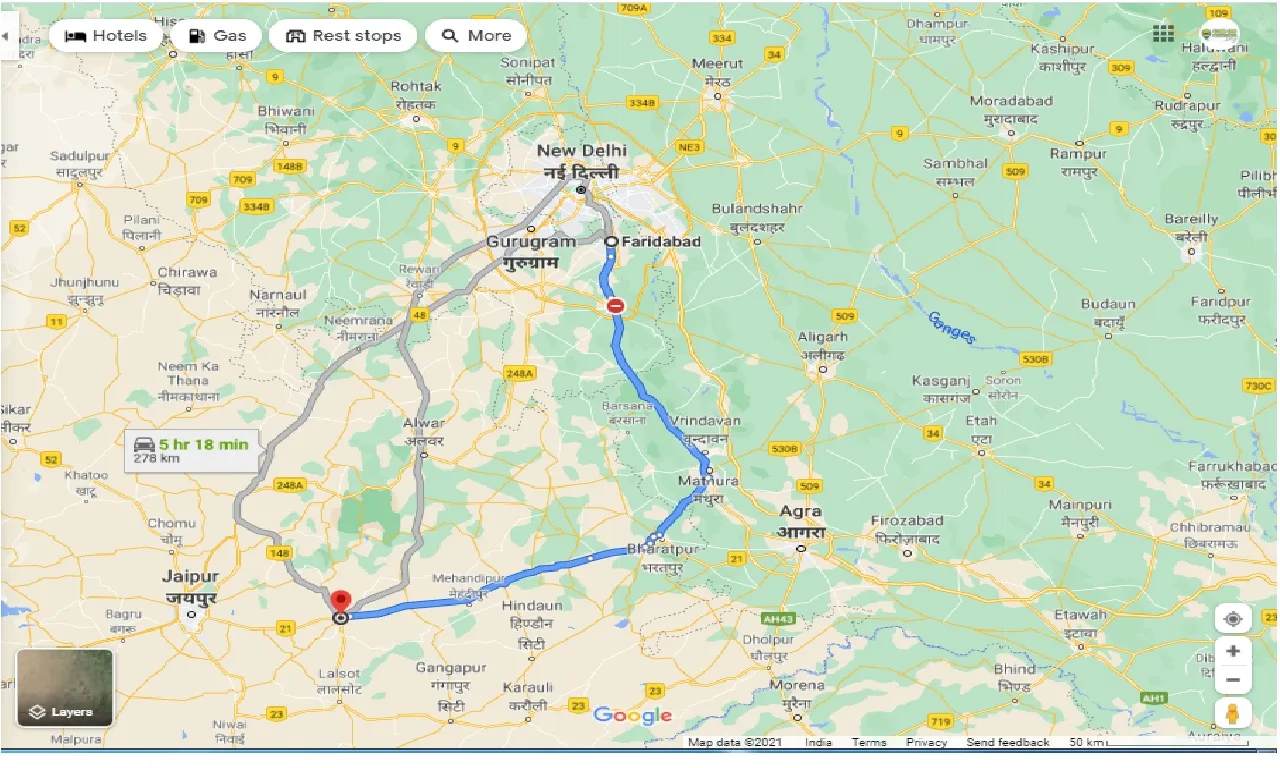 faridabad-to-dausa-round-trip
