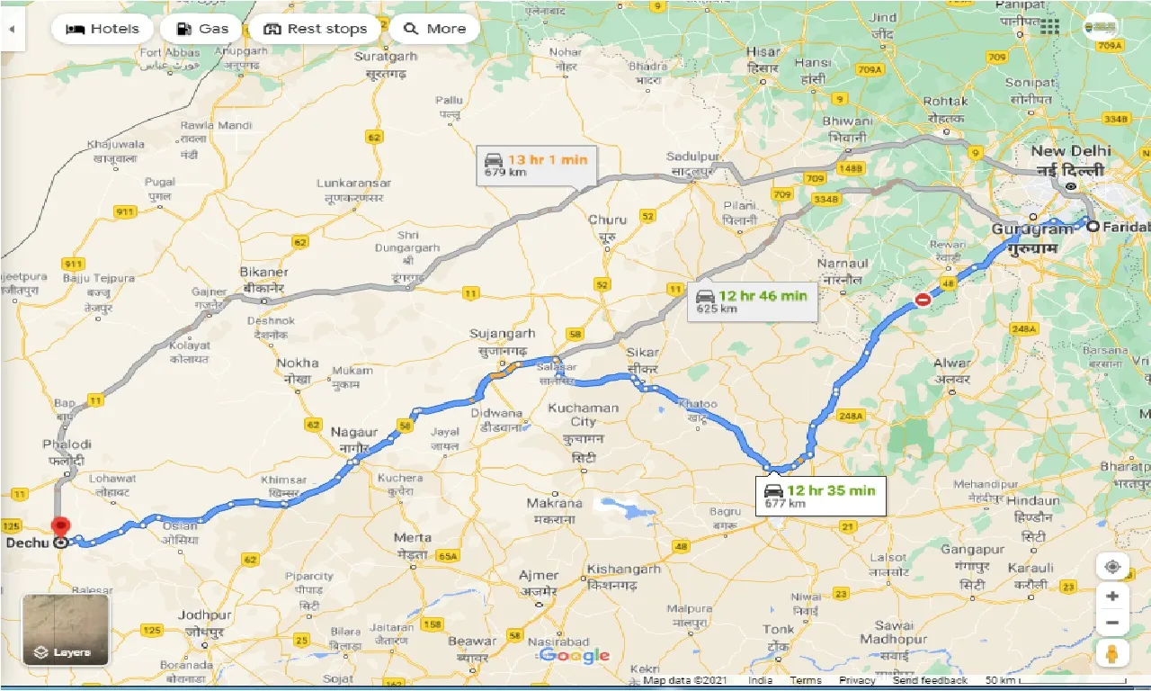 faridabad-to-dechu-round-trip