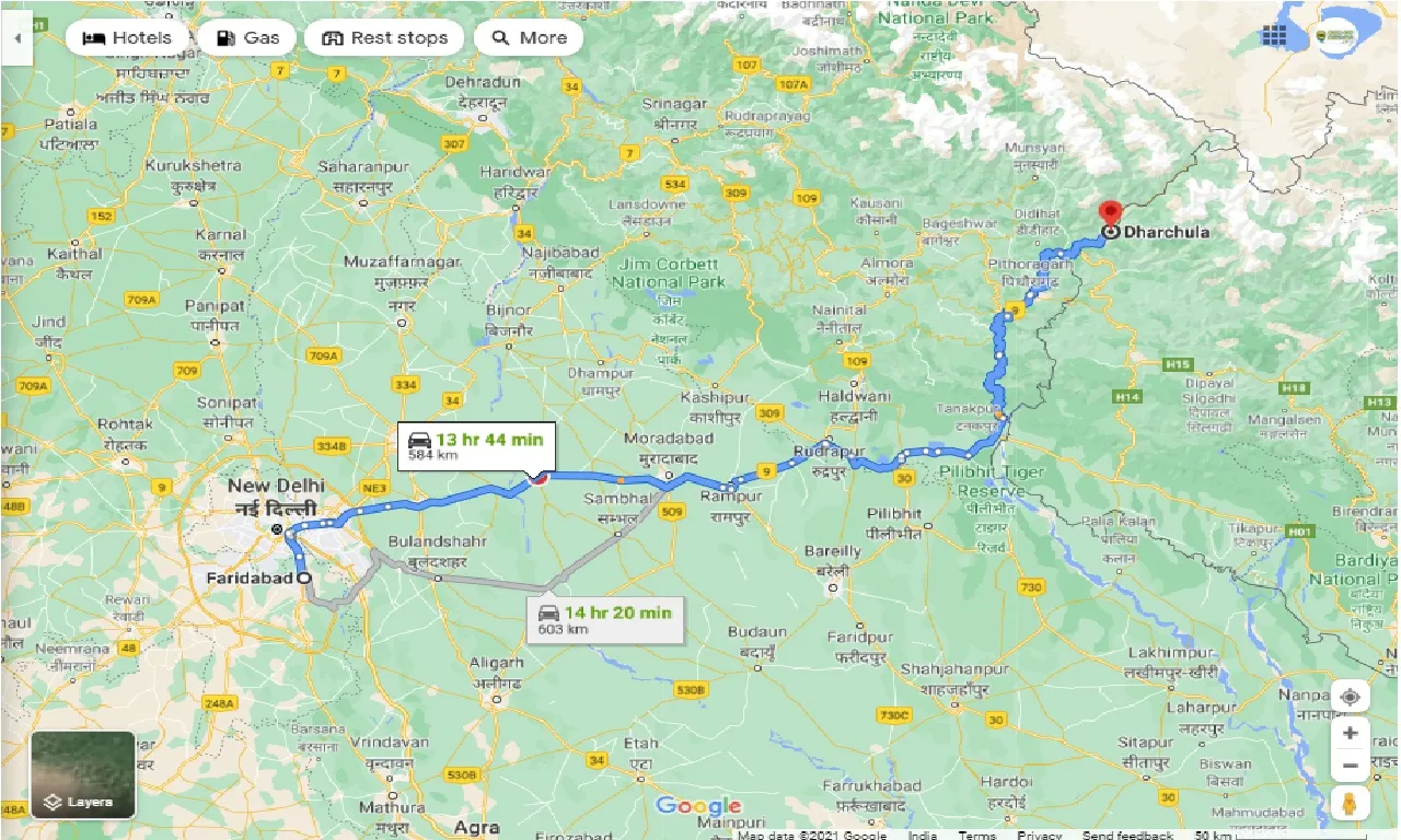 faridabad-to-dharchula-one-way
