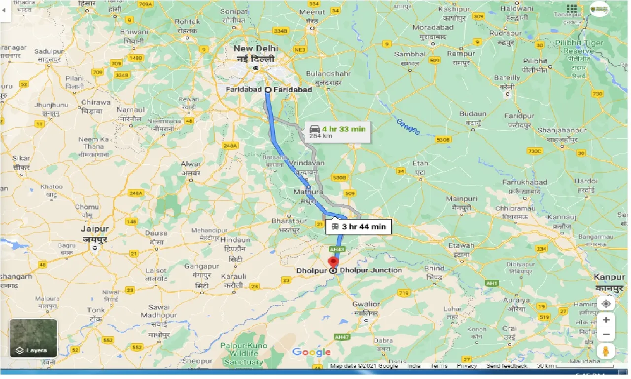 faridabad-to-dholpur-one-way