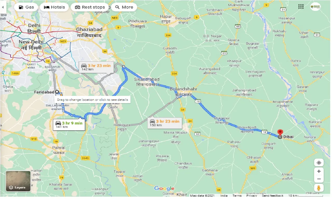 faridabad-to-dibai-round-trip