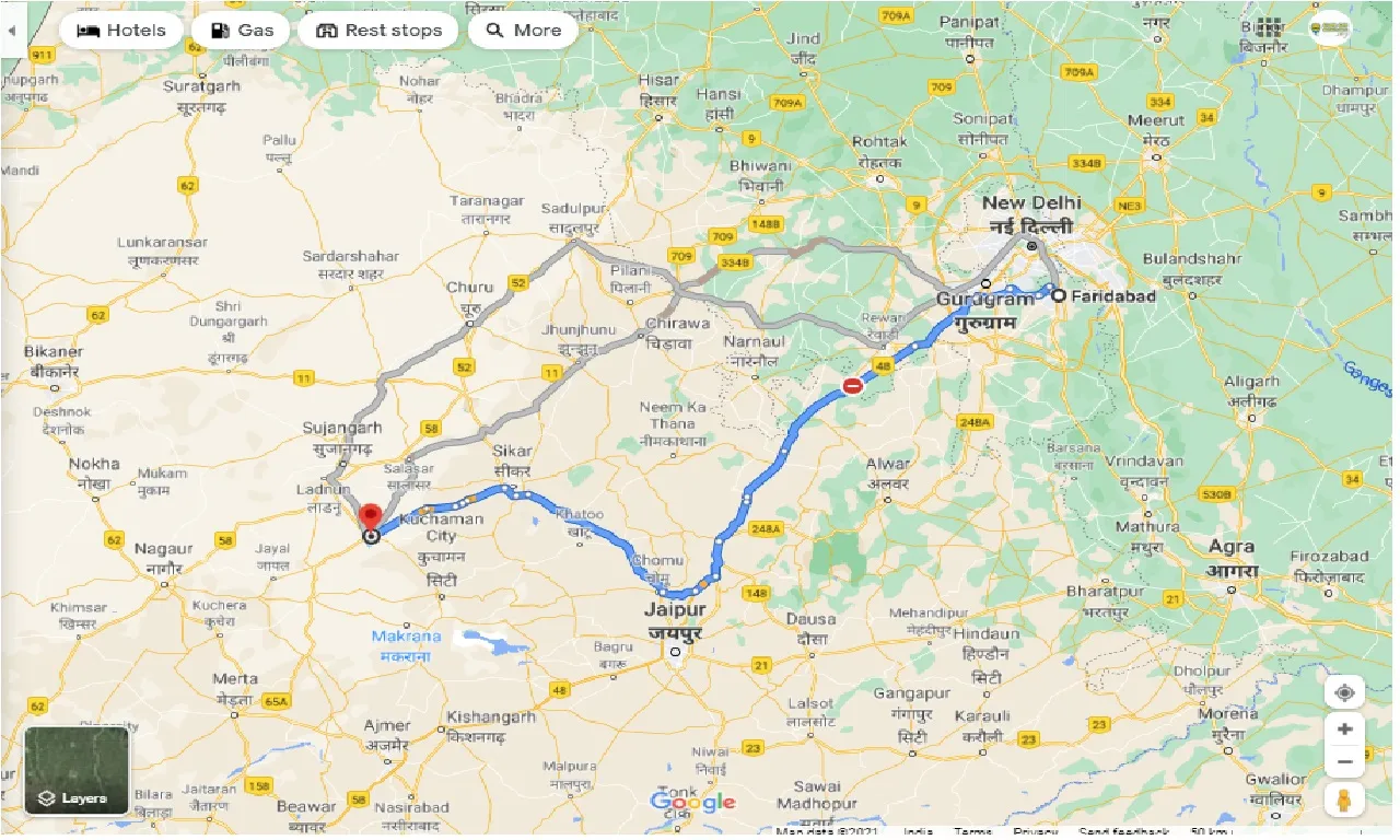 faridabad-to-didwana-round-trip