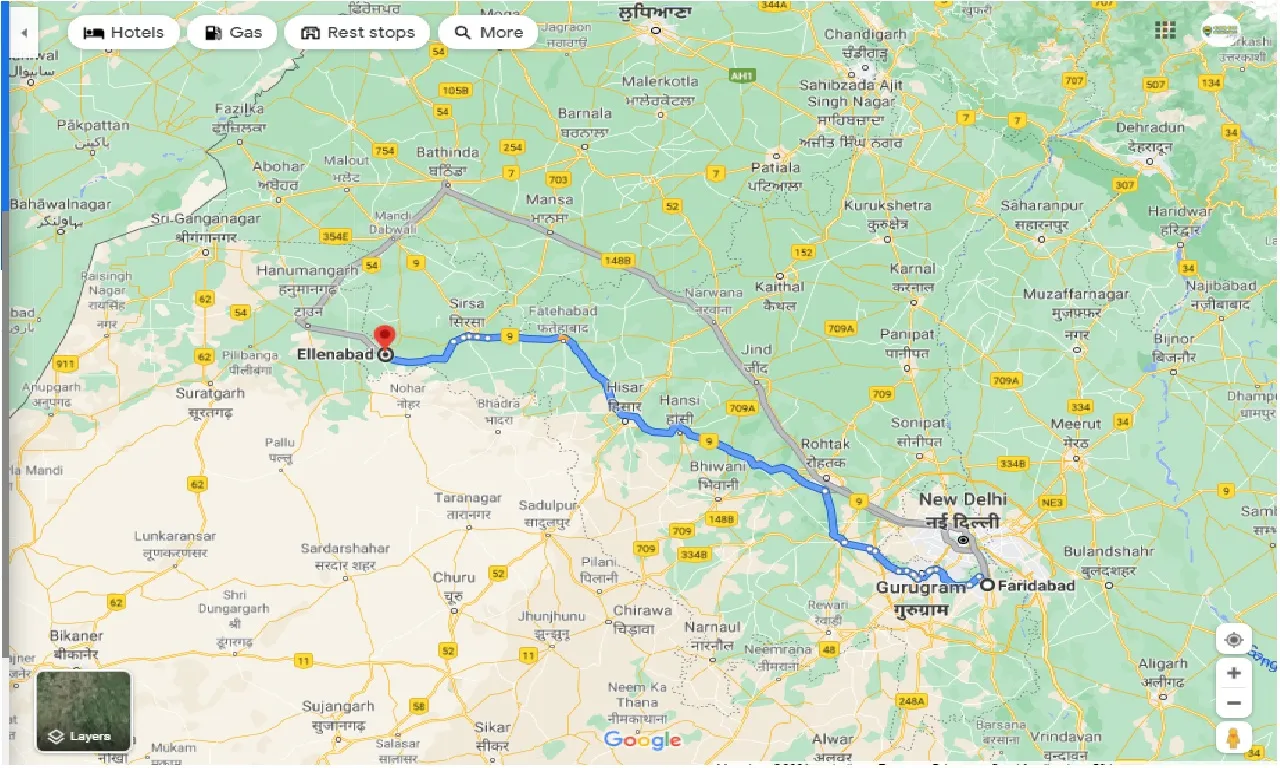 faridabad-to-ellenabad-one-way