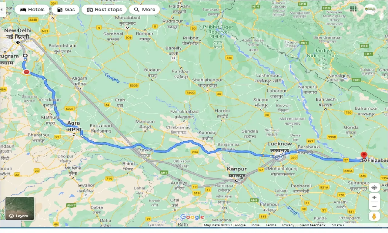 faridabad-to-faizabad-one-way