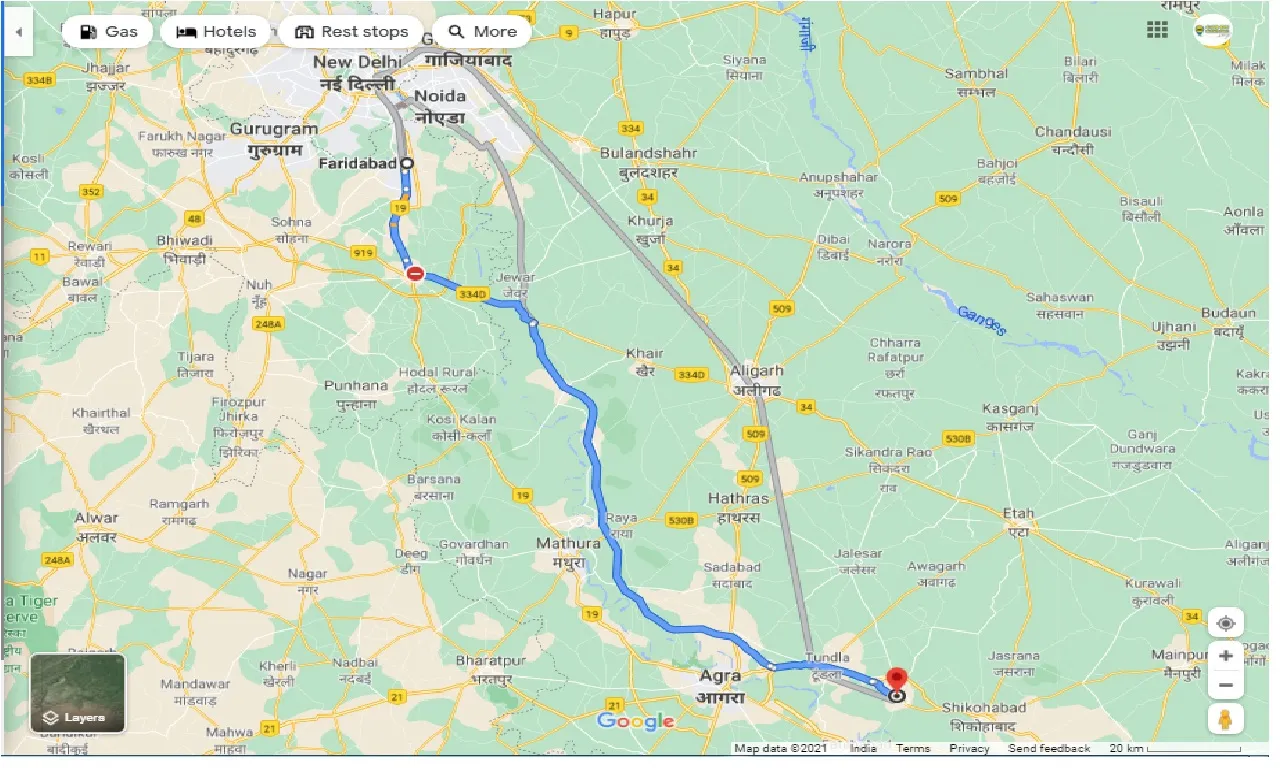 faridabad-to-firozabad-round-trip