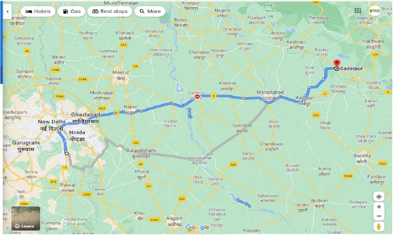 faridabad-to-gadarpur-round-trip