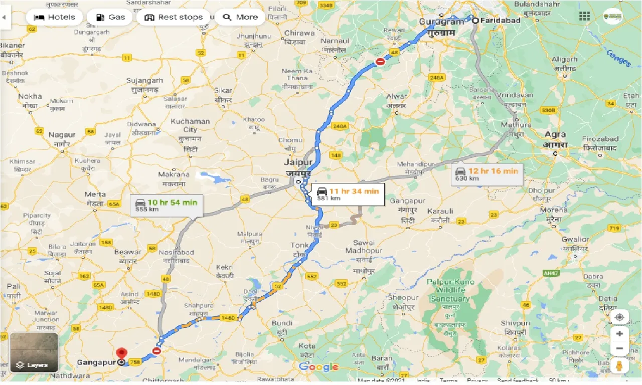 faridabad-to-gangapur-one-way