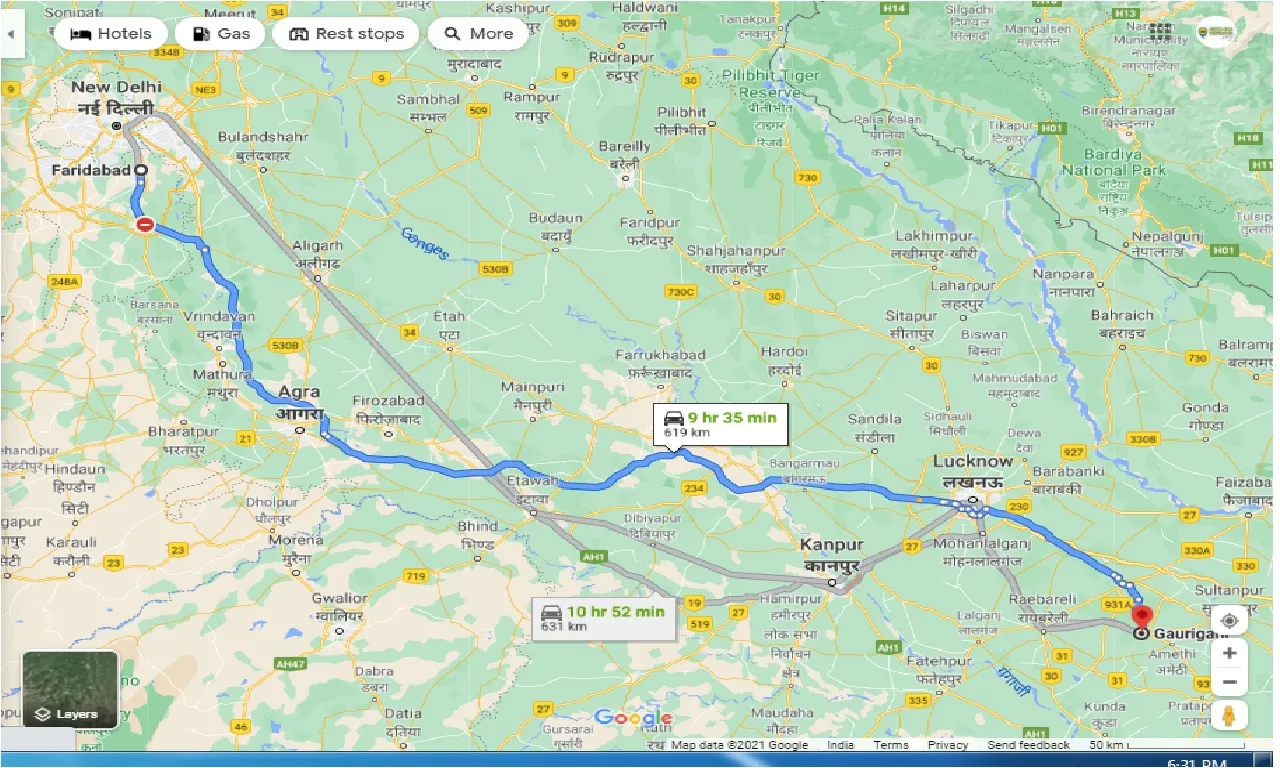 faridabad-to-gauriganj-round-trip