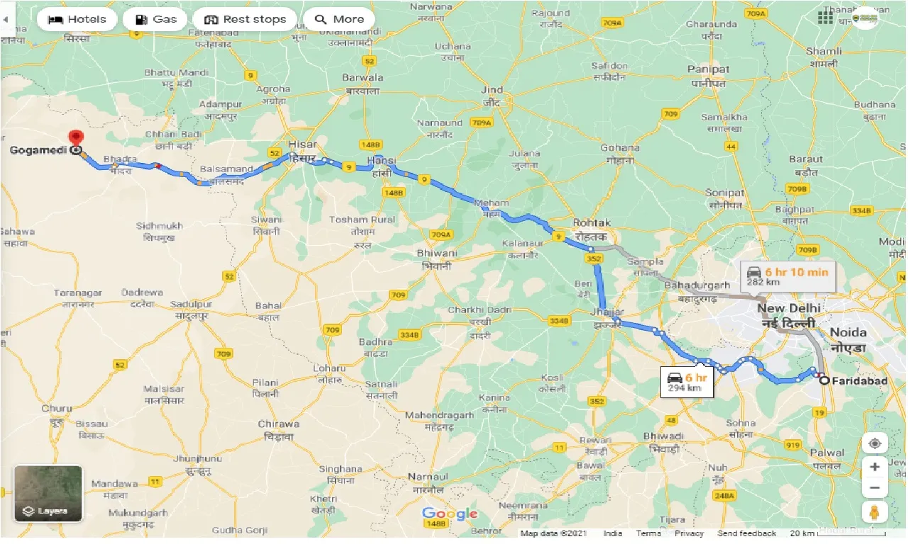 faridabad-to-gogamedi-round-trip