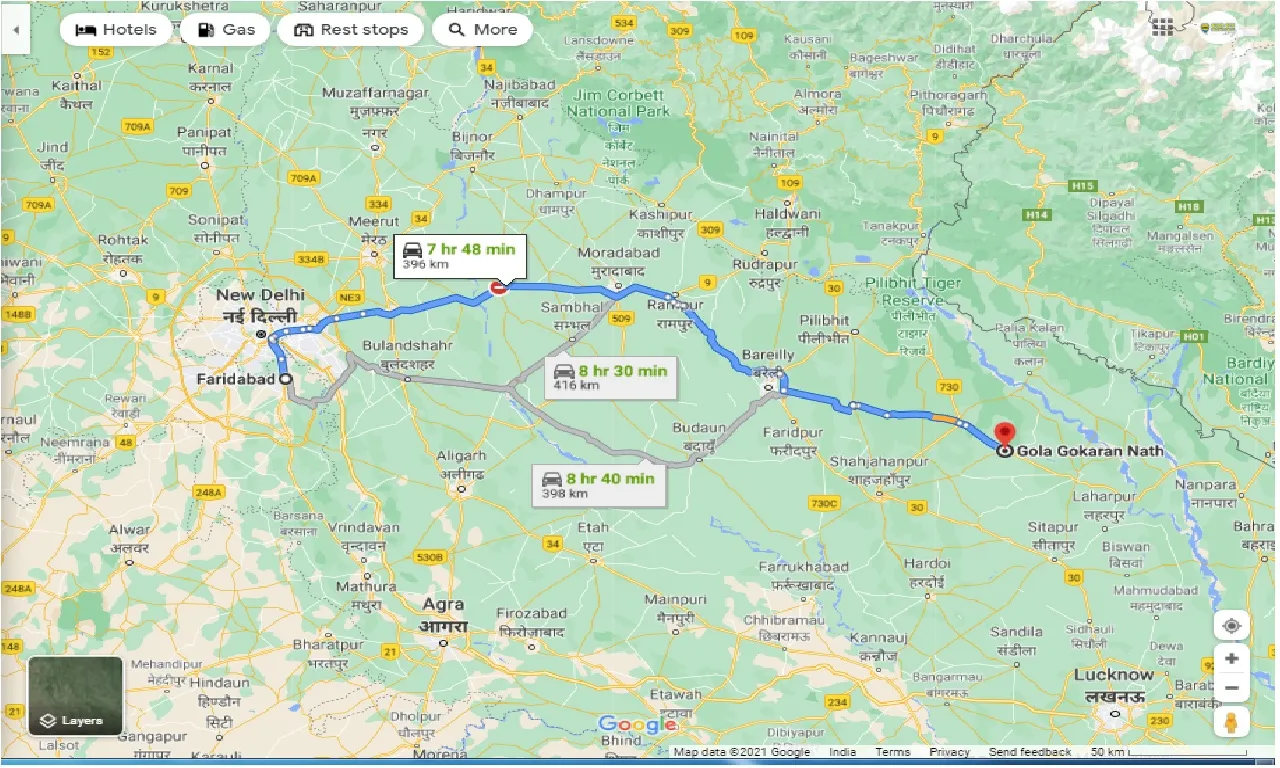 faridabad-to-gola-gokaran-nath-one-way