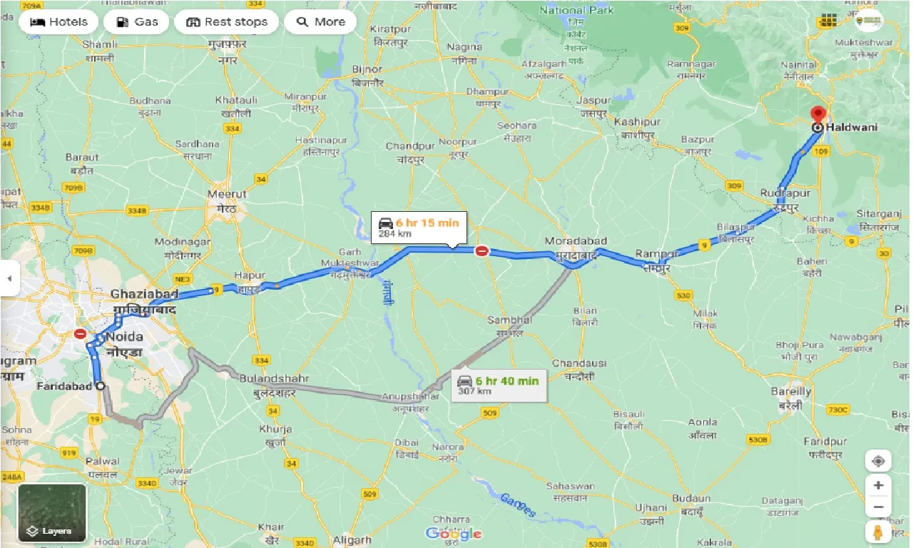 faridabad-to-haldwani-round-trip