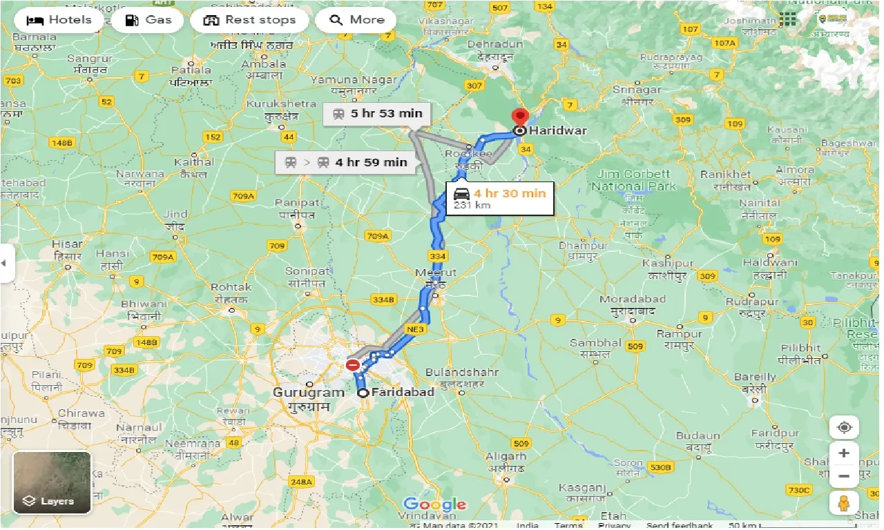 faridabad-to-haridwar-one-way