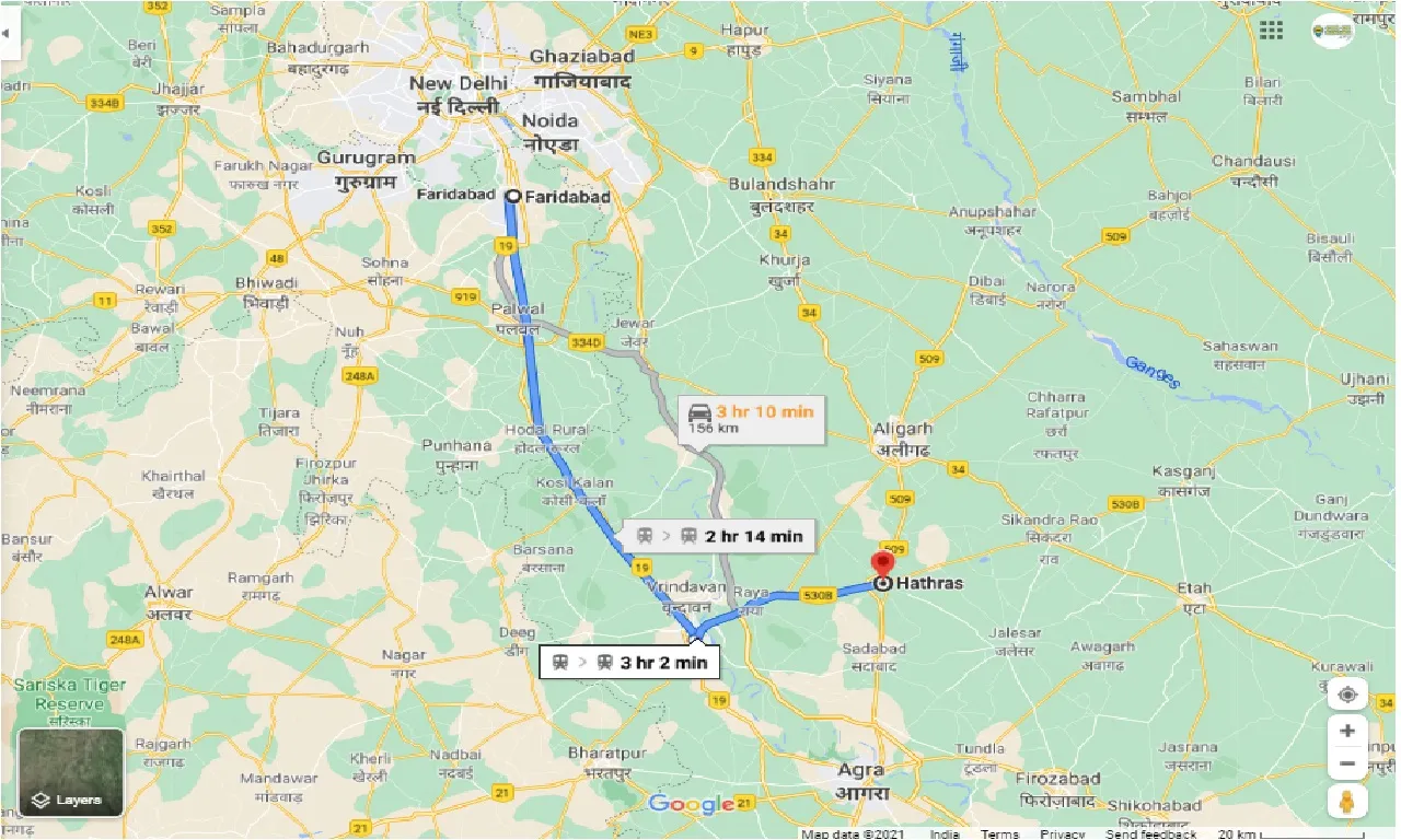 faridabad-to-hathras-round-trip