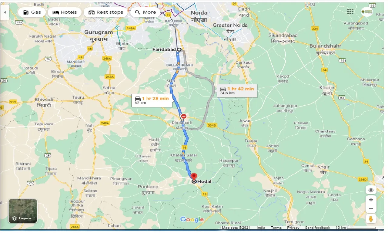 faridabad-to-hodal-one-way