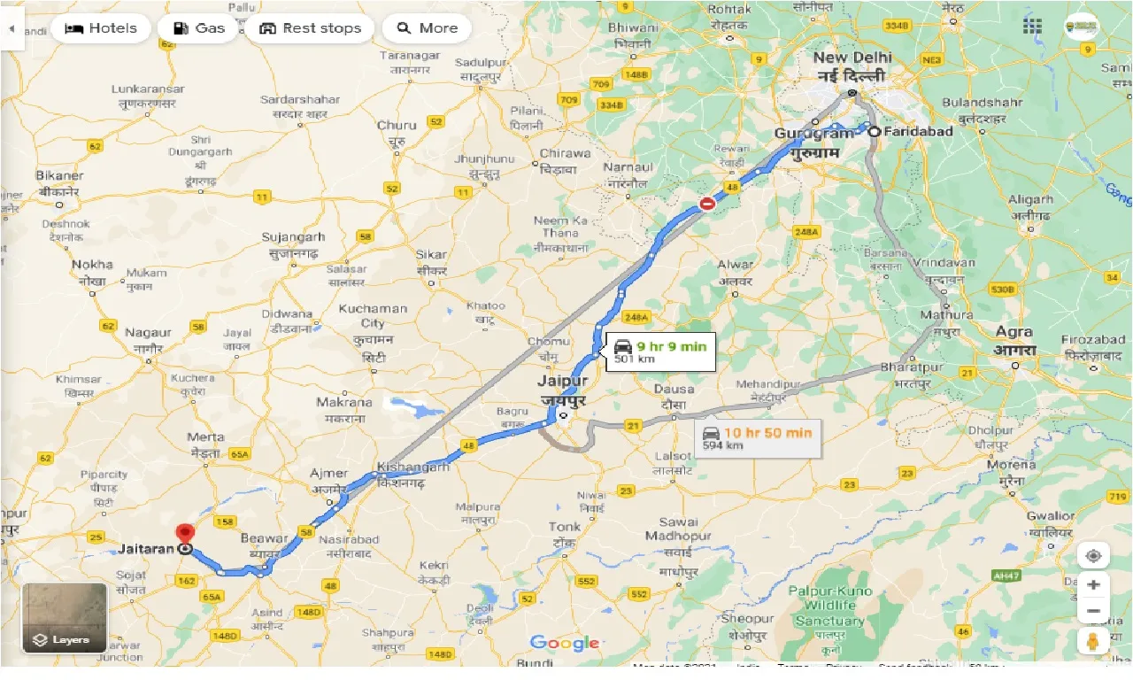 faridabad-to-jaitaran-round-trip