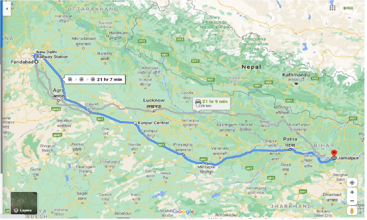 faridabad-to-jamalpur-round-trip
