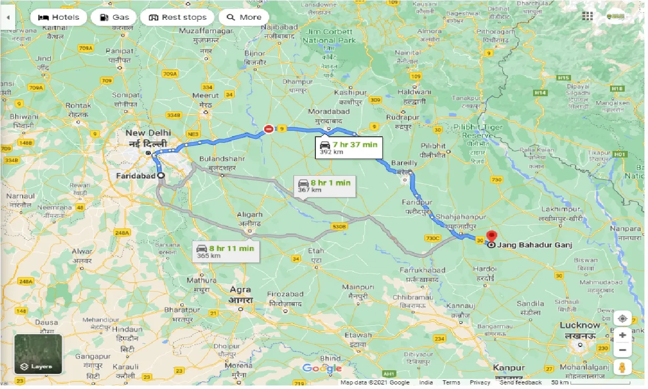 faridabad-to-jang-bahadur-ganj-round-trip