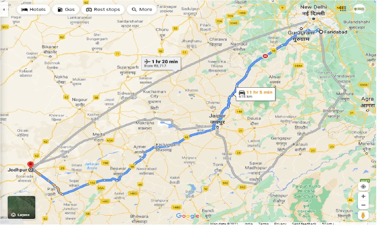 faridabad-to-jodhpur-one-way
