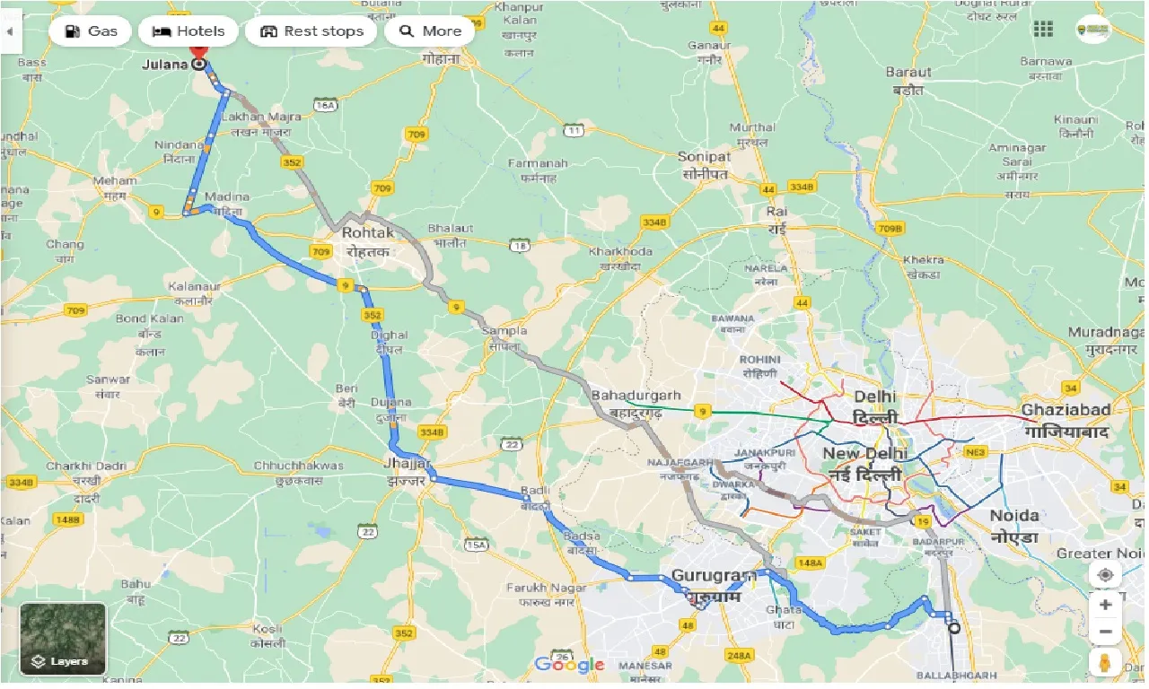 faridabad-to-julana-round-trip