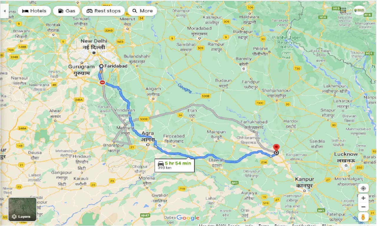 faridabad-to-kannauj-round-trip
