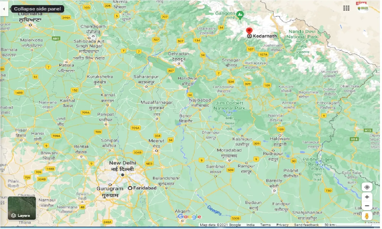 faridabad-to-kedarnath-one-way