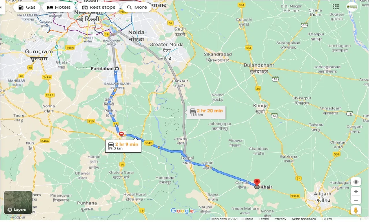 faridabad-to-khair-round-trip