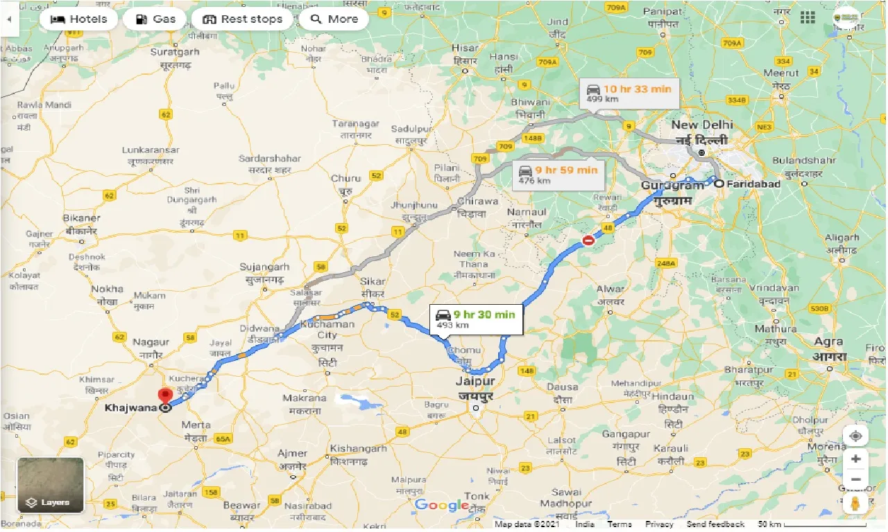 faridabad-to-khajwana-round-trip