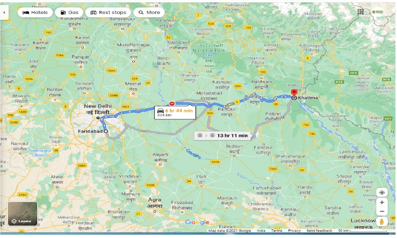 faridabad-to-khatima-one-way