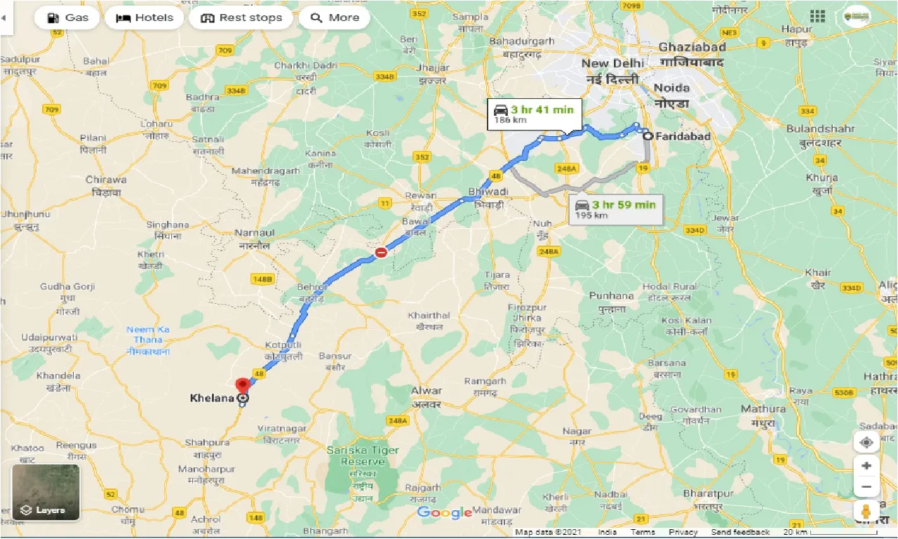faridabad-to-khelana-one-way