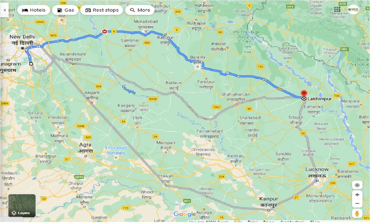 faridabad-to-lakhimpur-round-trip
