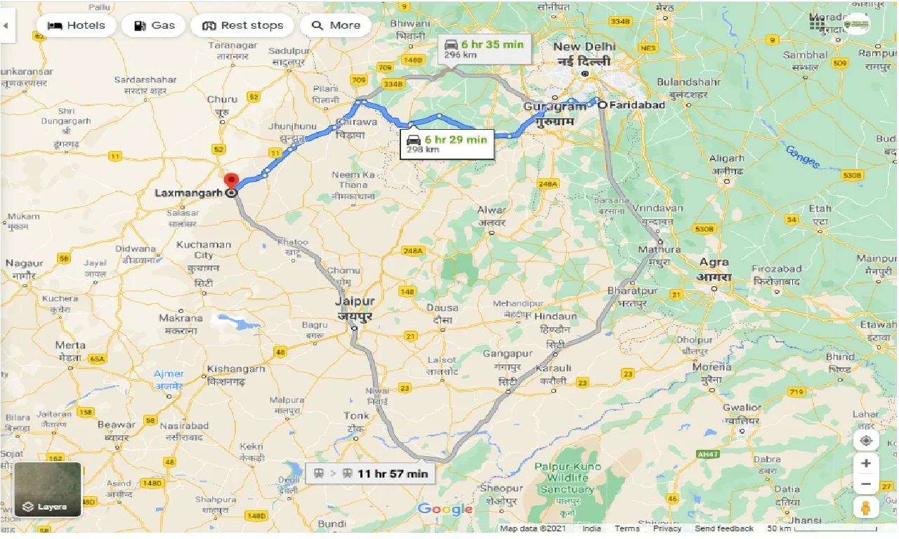 faridabad-to-laxmangarh-one-way