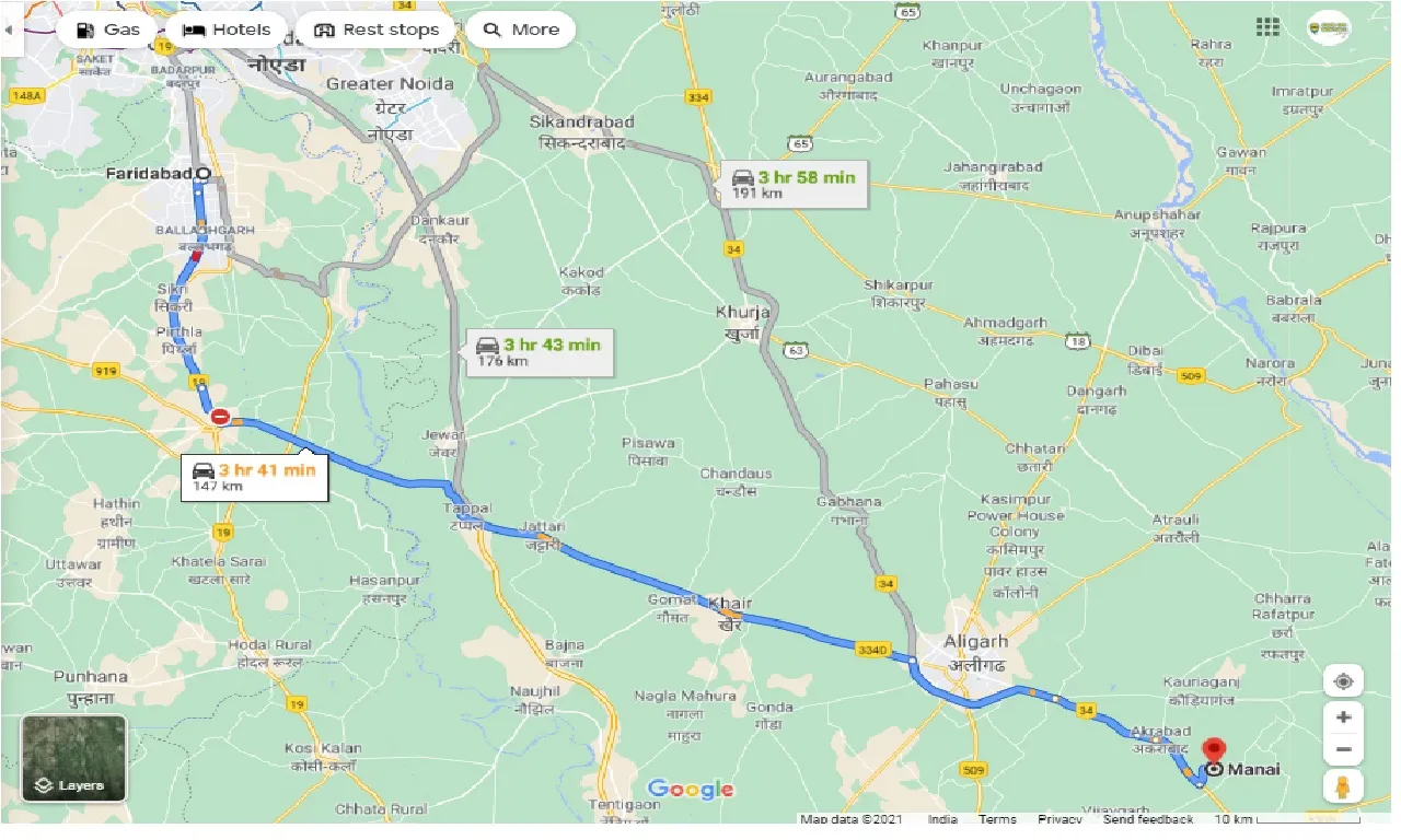 faridabad-to-manai-round-trip