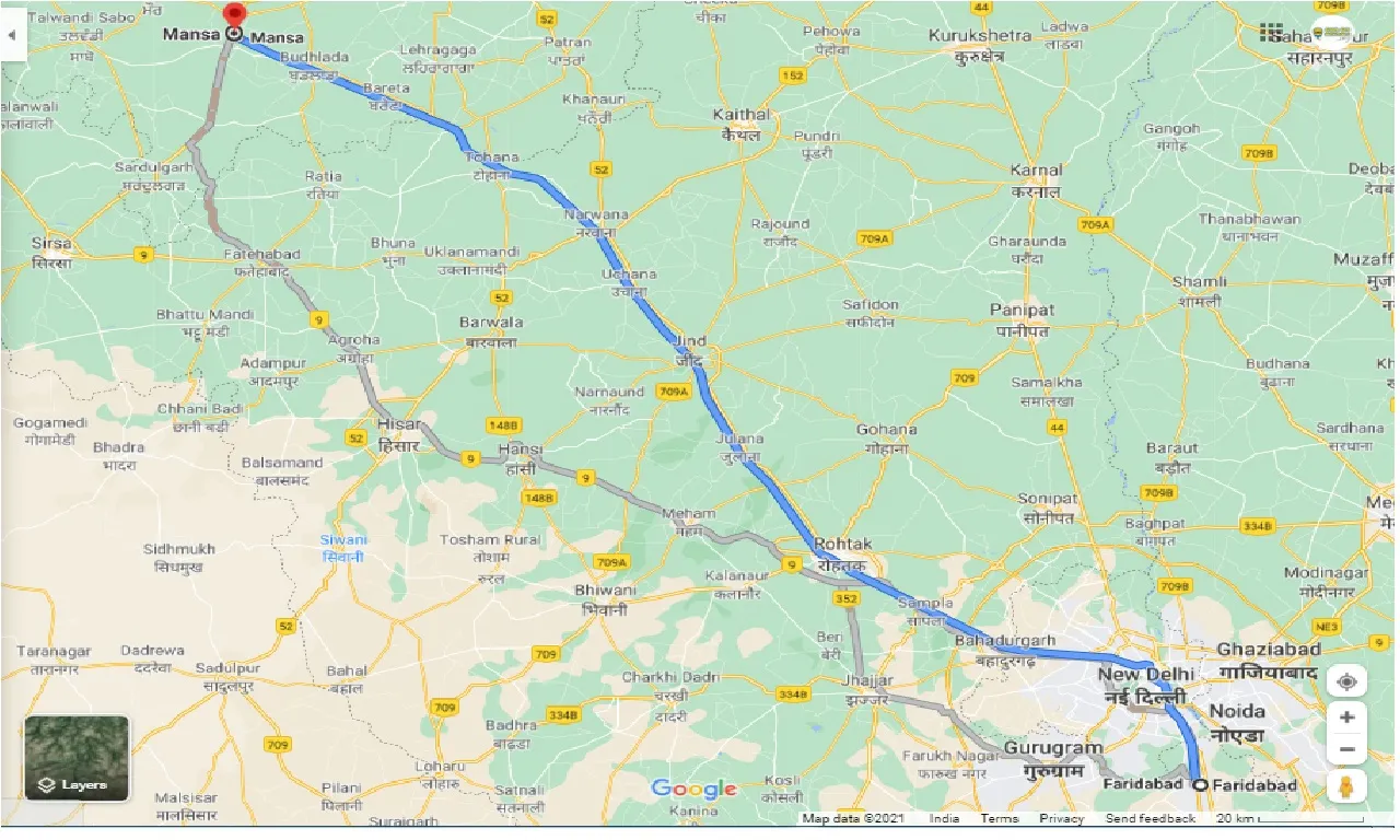 faridabad-to-mansa-round-trip