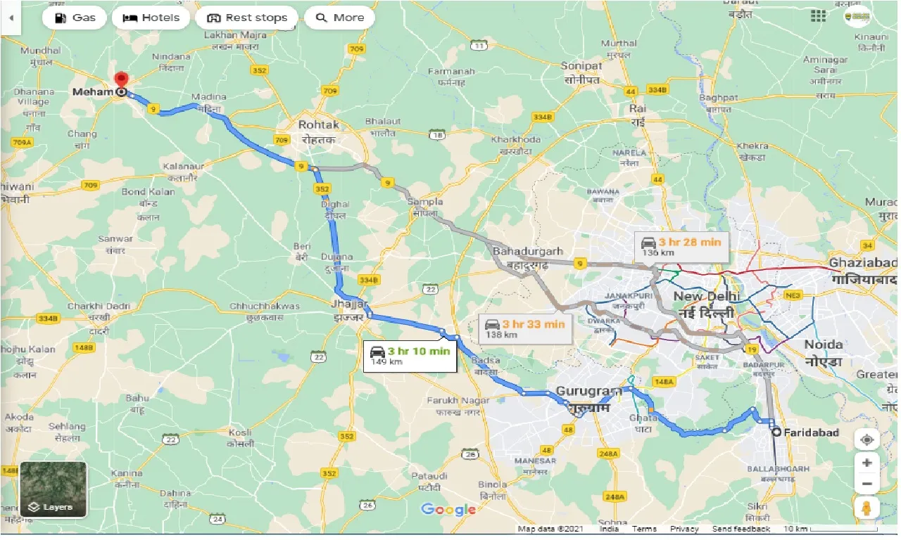 faridabad-to-meham-round-trip