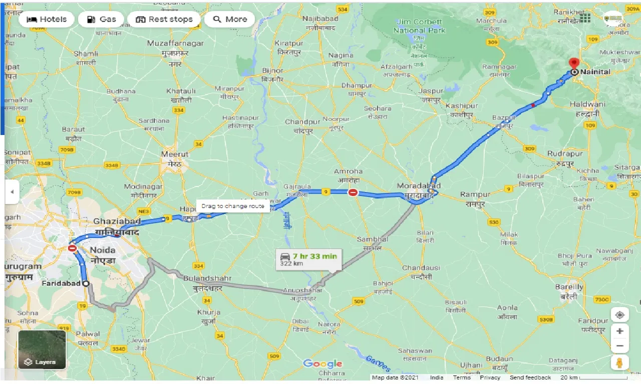 faridabad-to-nainital-round-trip