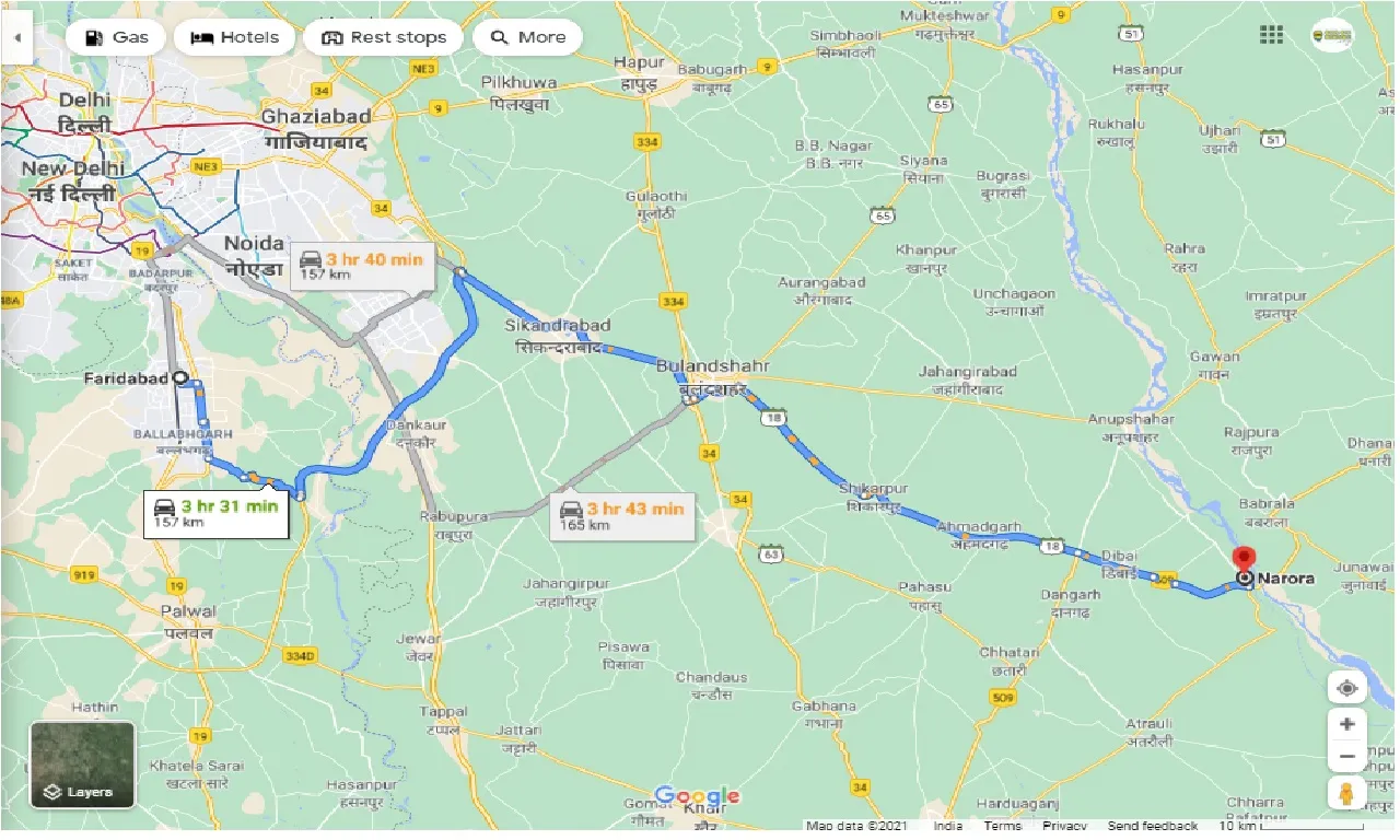 faridabad-to-narora-round-trip