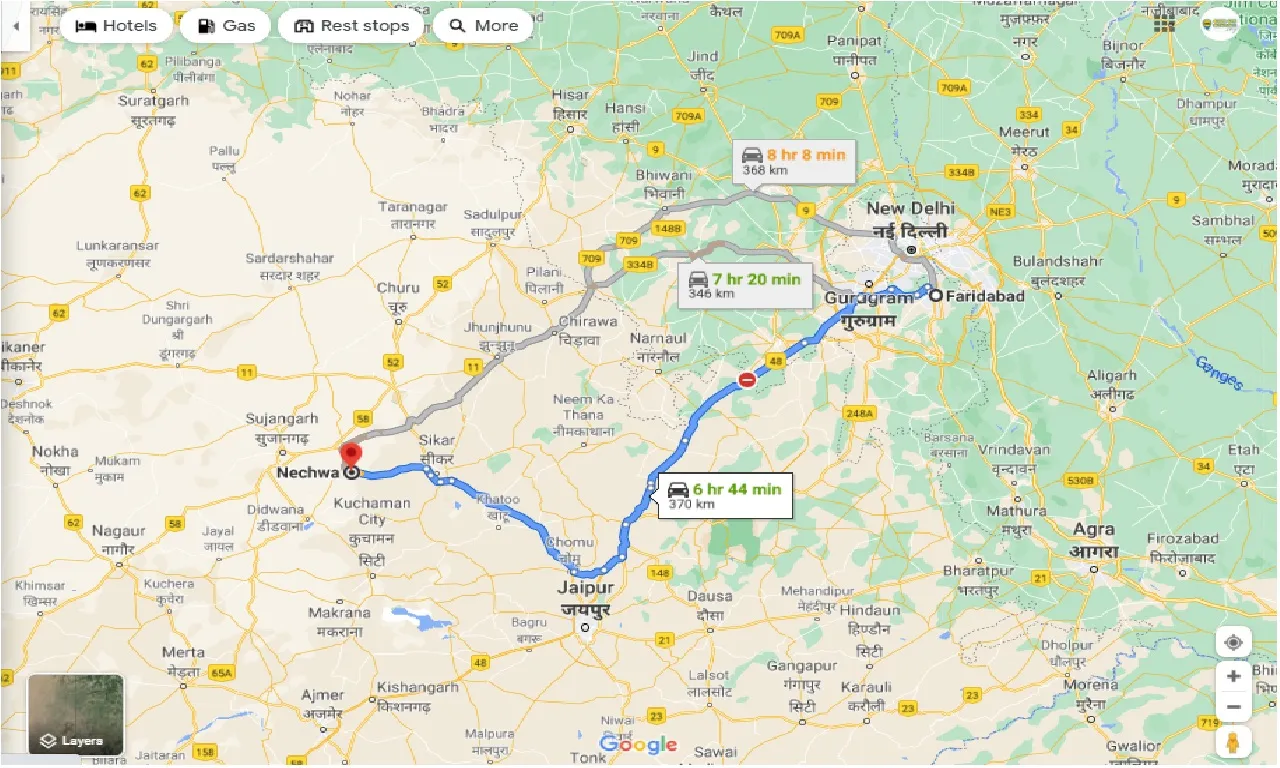 faridabad-to-nechwa-round-trip