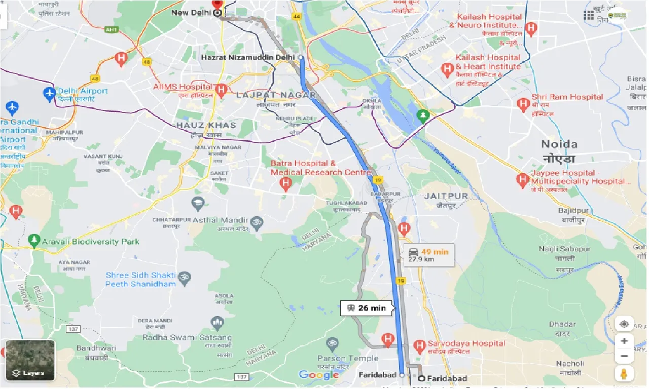faridabad-to-new-delhi-one-way