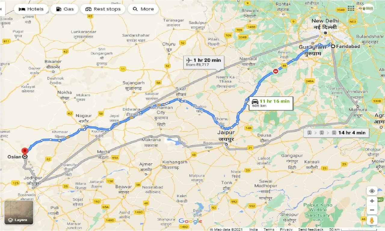 faridabad-to-osian-one-way