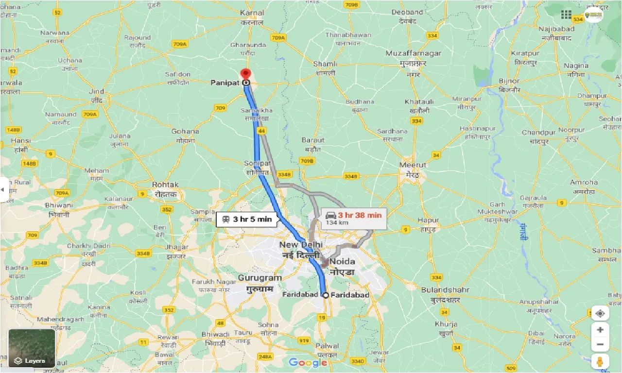 faridabad-to-panipat-one-way