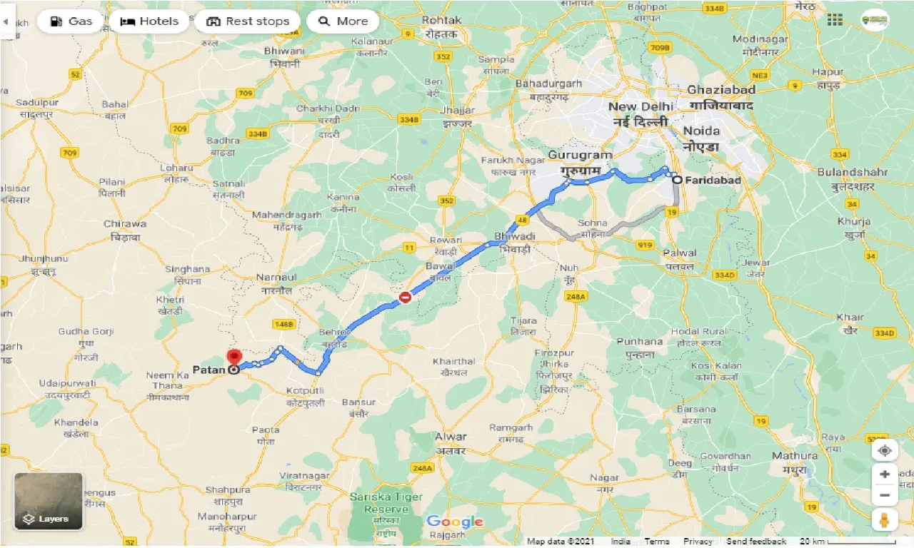 faridabad-to-patan-one-way