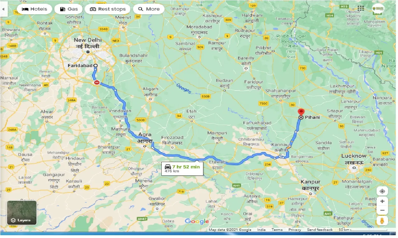 faridabad-to-pihani-round-trip