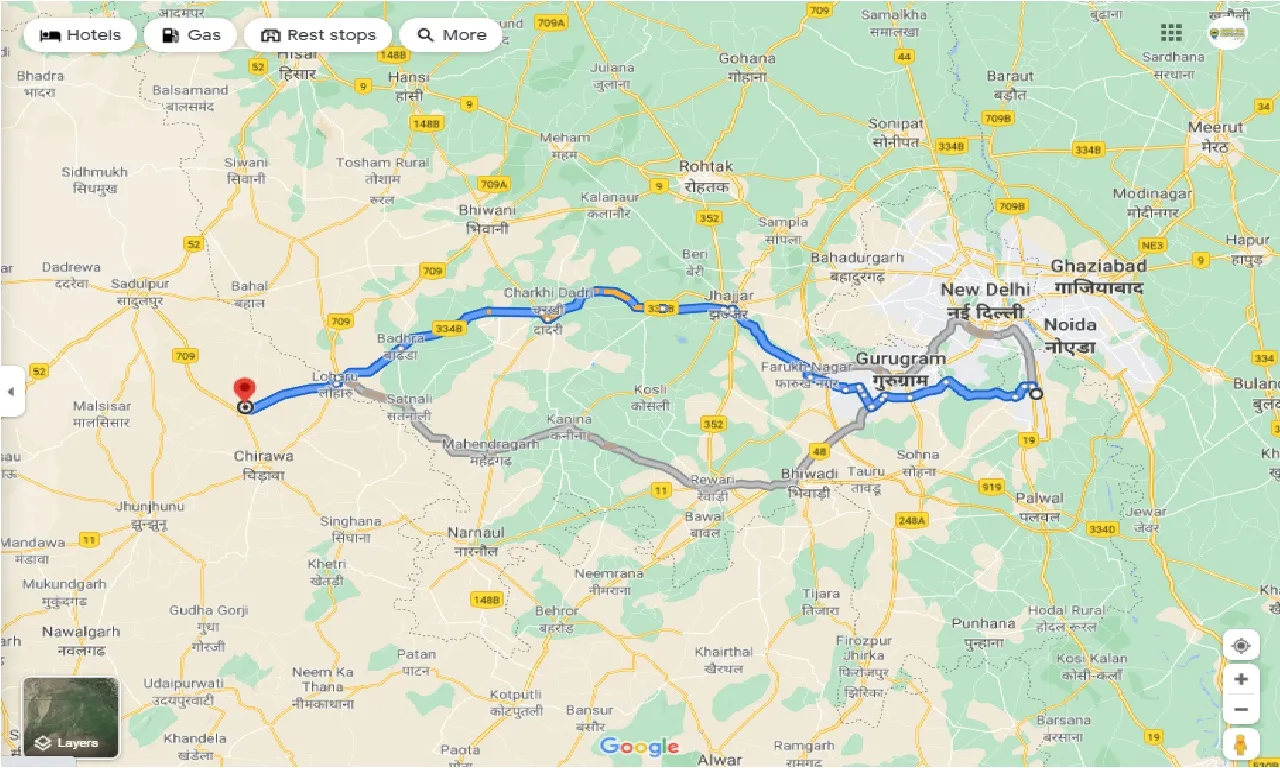 faridabad-to-pilani-one-way